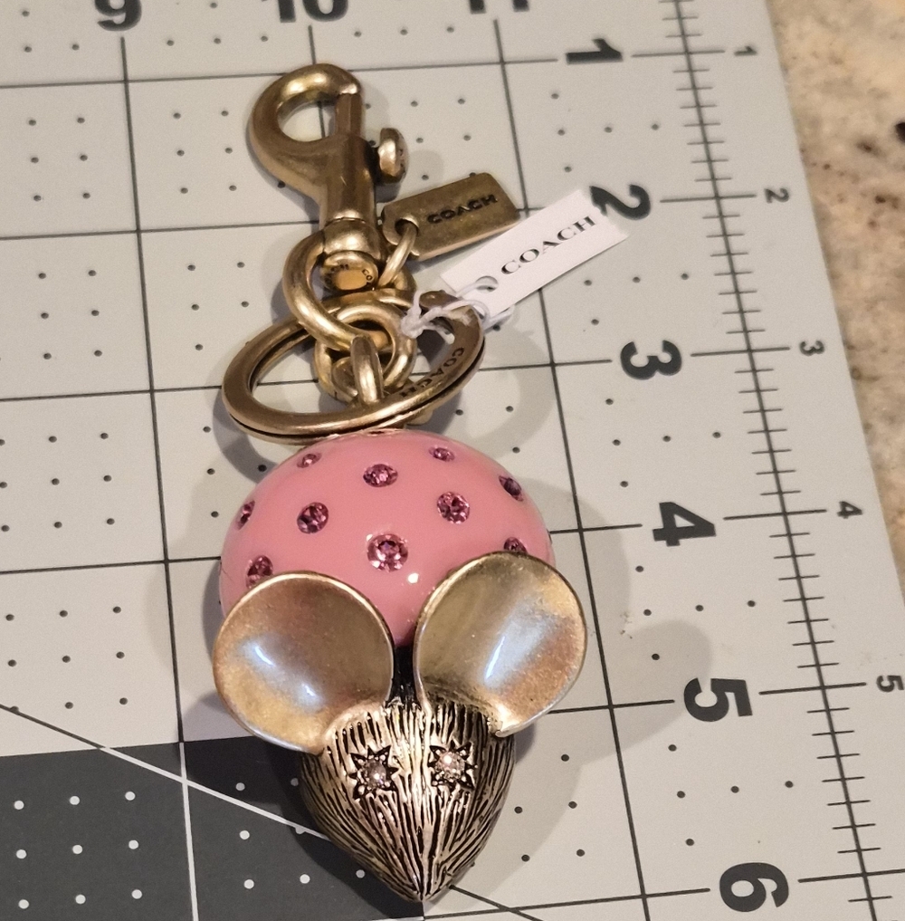 Coach Mouse Bag Charm NWT CAX70 - 𝐒𝐨𝐥𝐝 𝐎𝐮𝐭 𝐀𝐜𝐫𝐨𝐬𝐬 𝐂𝐨𝐚𝐜𝐡! -